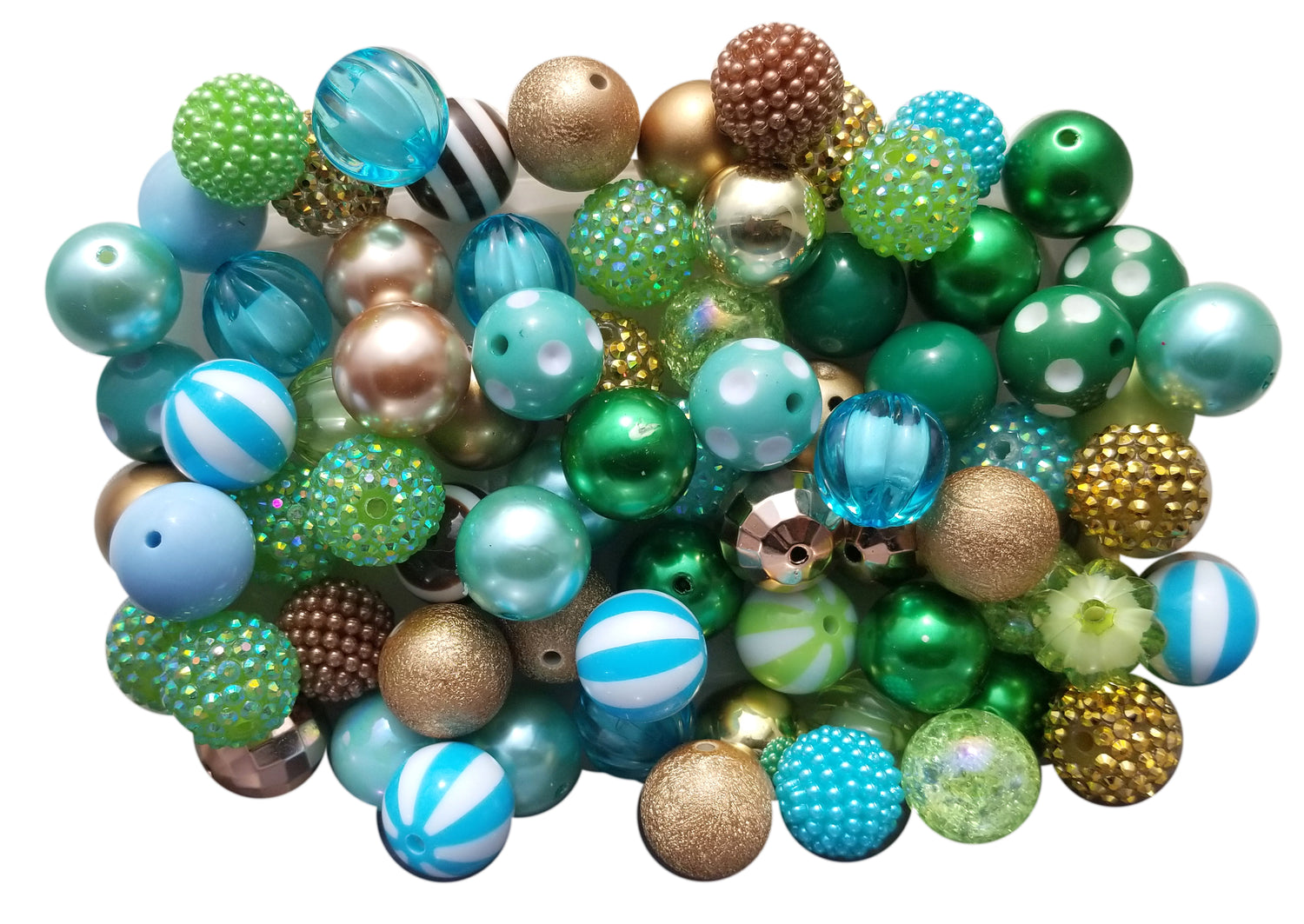 sea turtle mixed 20mm bubblegum beads
