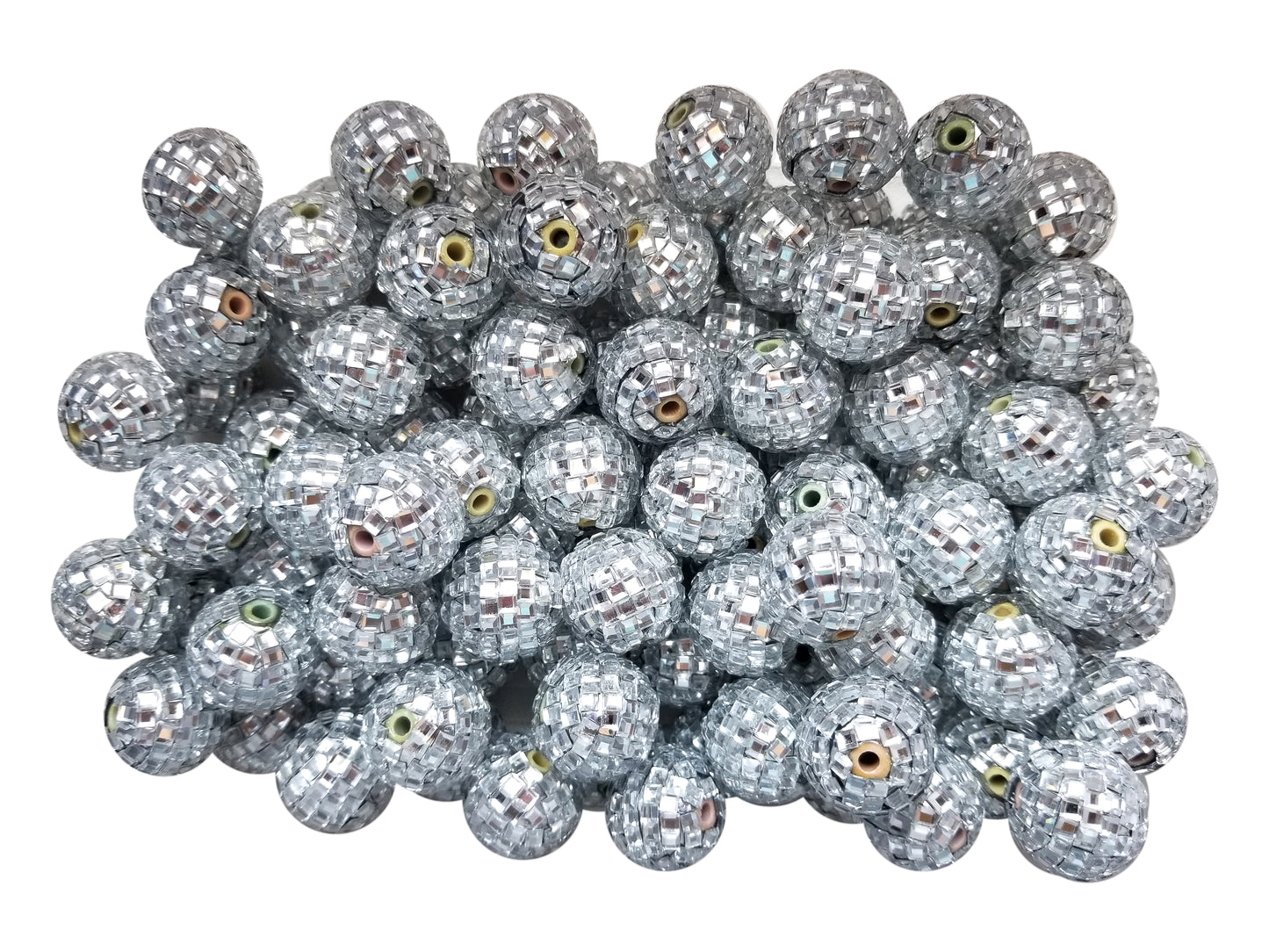 shiny disco balls 20mm bubblegum beads