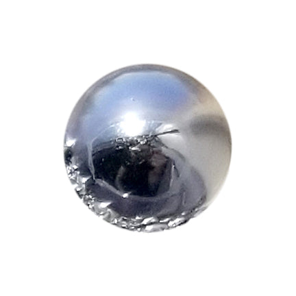 silver metallic 20mm bubblegum beads