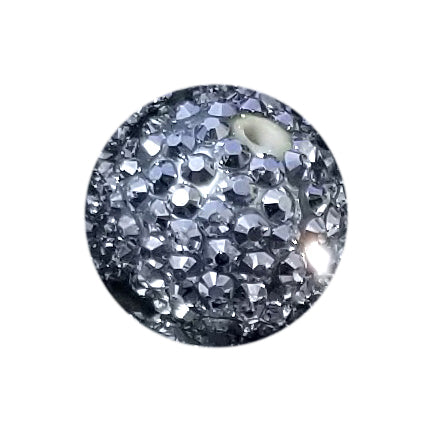 silver rhinestone 20mm bubblegum beads