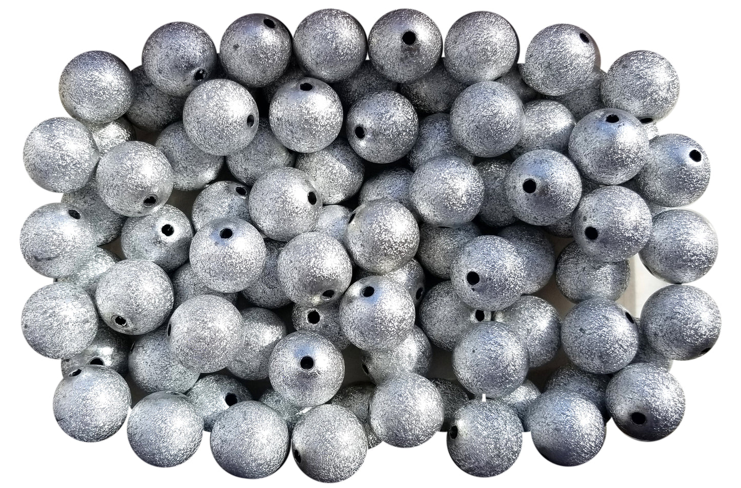 silver wrinkle 20mm bubblegum beads