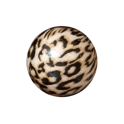 small leopard print 20mm printed bubblegum beads