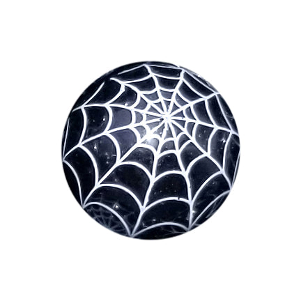 spider web 20mm printed bubblegum beads