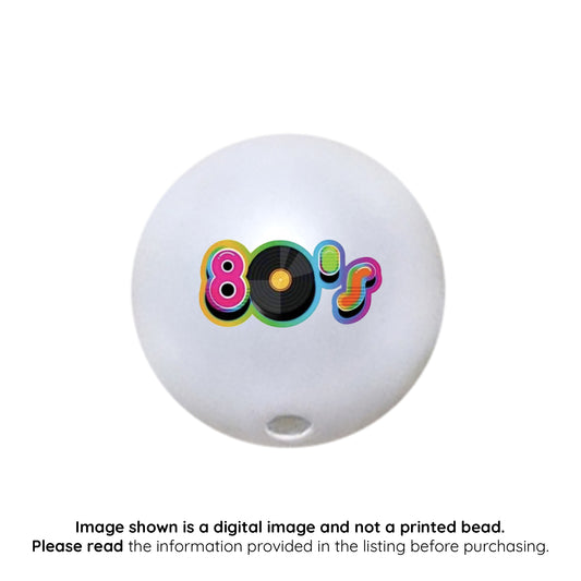 the 80's custom printed 20mm bubblegum beads