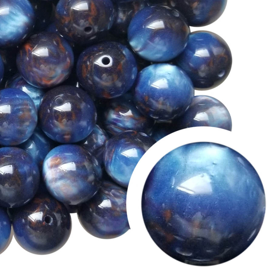 the universe 20mm printed bubblegum beads