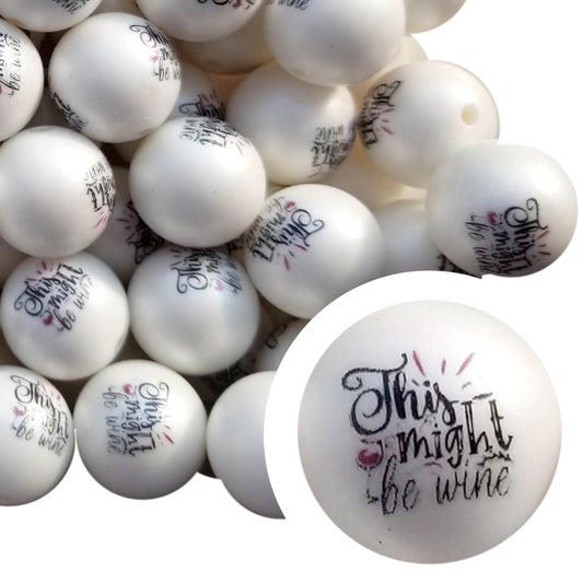 this might be wine 20mm printed bubblegum beads