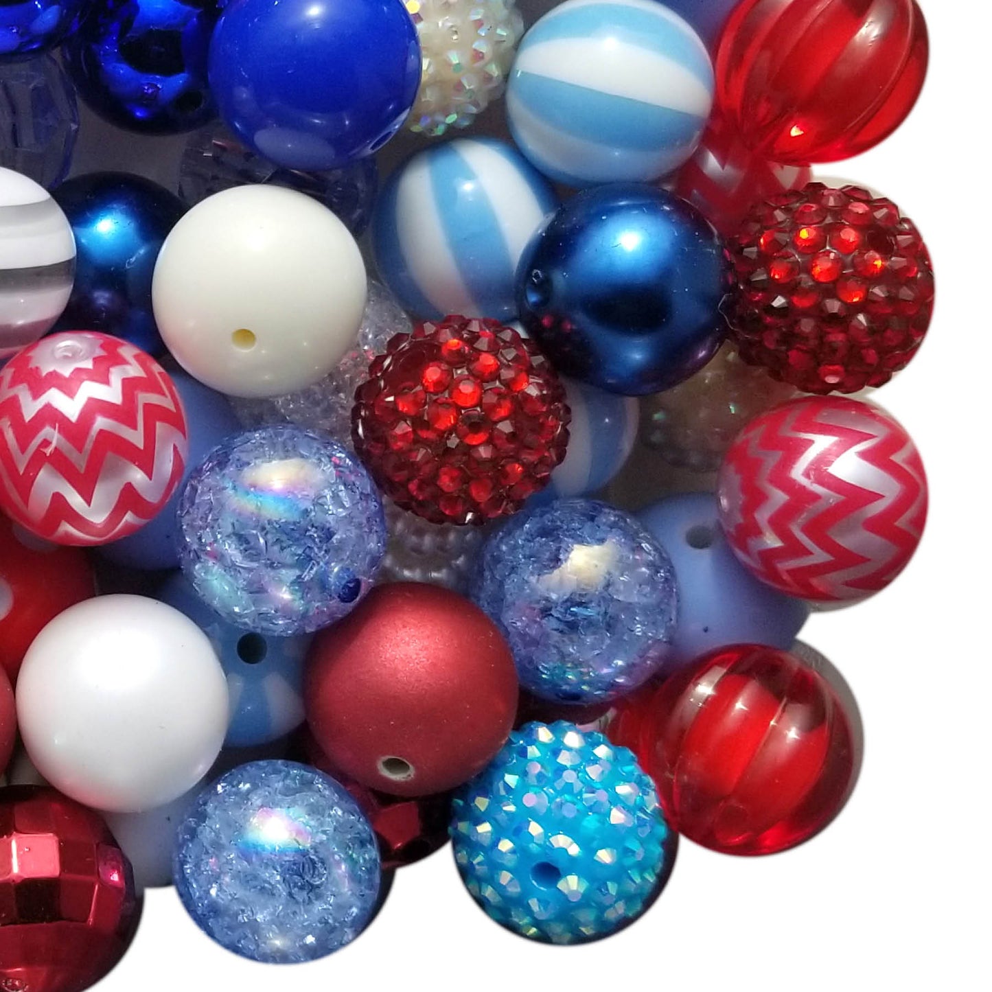 USA mixed 20mm bubblegum beads