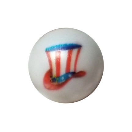 uncle sam hat 4th of july 20mm printed bubblegum beads