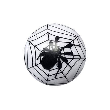 white black widow spider web 20mm printed bubblegum beads