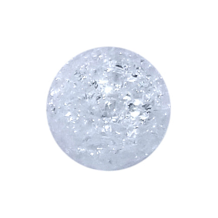 white crackle 20mm bubblegum beads