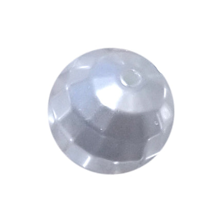 white pearl disco 20mm bubblegum beads