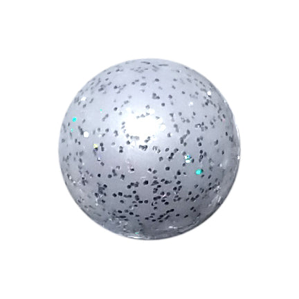 white pearl glitter 20mm bubblegum beads