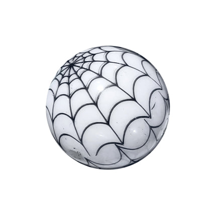 white spider web 20mm printed bubblegum beads