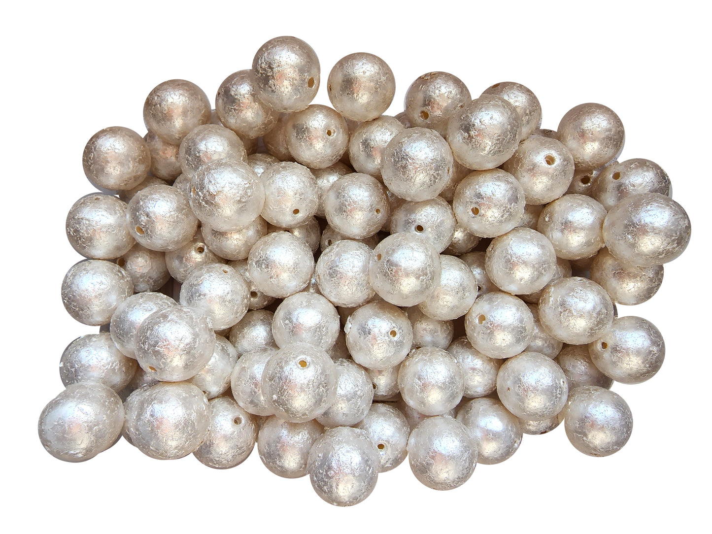 white wrinkle 20mm bubblegum beads