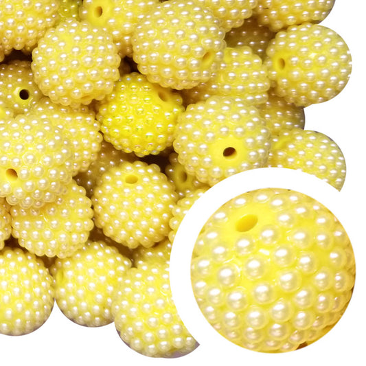 yellow berry 20mm bubblegum beads
