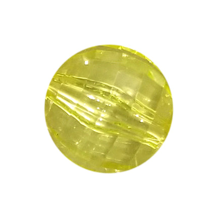 yellow clear disco 20mm bubblegum beads