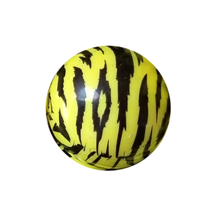 yellow tiger print 20mm printed bubblegum beads